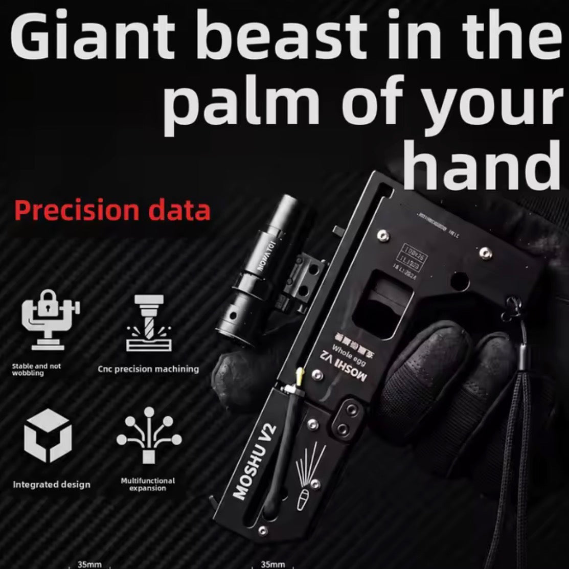 Foldable Card Slingshot V2 With Scope & Laser + 200 Metal Pellets